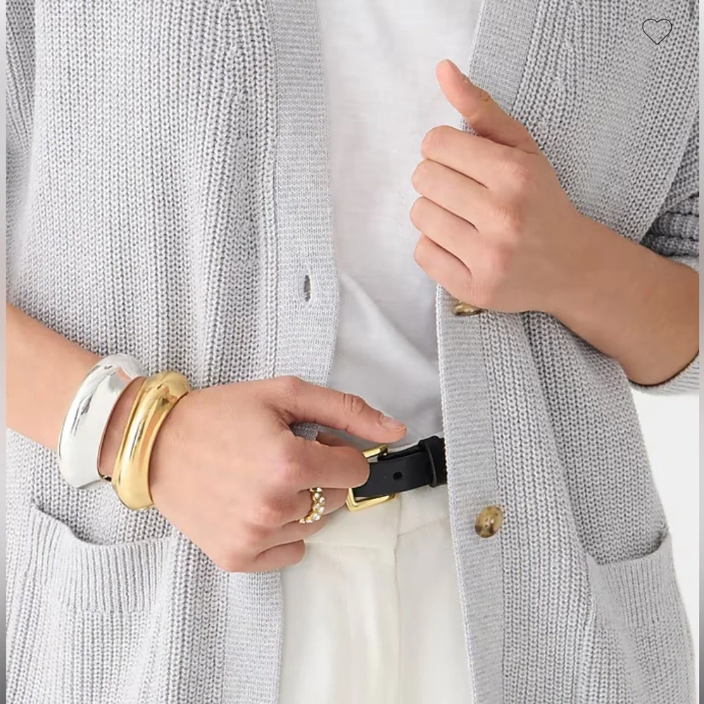 J. Crew V-neck cotton-blend cardigan sweater - Picture 2 of 9